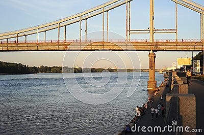 The Park Pedestrian Bridge Editorial Stock Photo