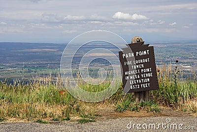 Park Point Sign Stock Photo