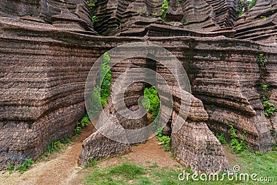 Park of red stones Hongshilin - Hunan China Stock Photo