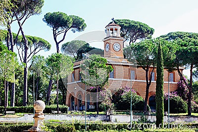 Park in Rome, Italy Villa Borghese Stock Photo