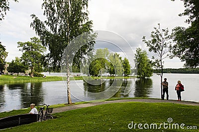 Park in savonlinna Editorial Stock Photo