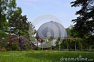 Park in Spring in the Old Town of Friedrichroda, Thuringia Stock Photo