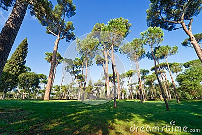 Park of Villa Borghese, Rome Stock Photo