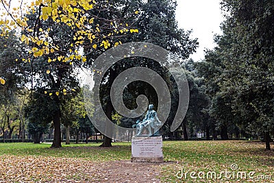 Park of villa Borghese in Rome, Italy Stock Photo