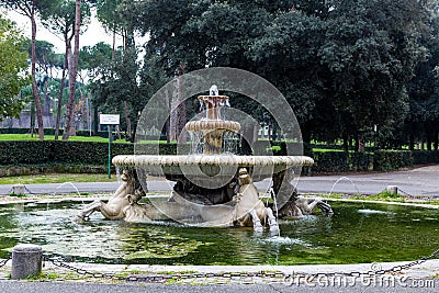 Park of villa Borghese in Rome, Italy Stock Photo