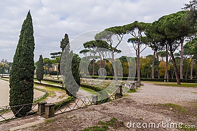 Park of villa Borghese in Rome, Italy Stock Photo