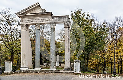 Park of villa Borghese in Rome, Italy Stock Photo