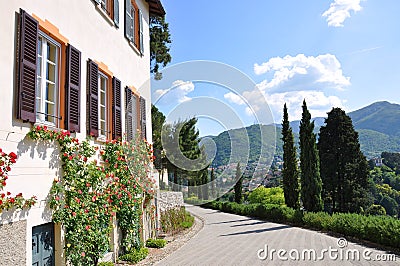 Park of Villa Serbelloni in Bellagio, Italy Stock Photo