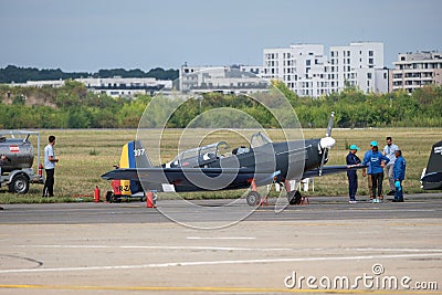 Parked airplane in airport Editorial Stock Photo