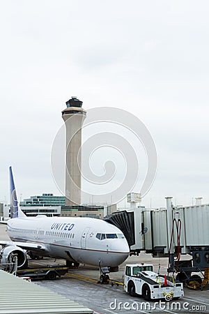 Parked airplane Editorial Stock Photo