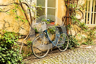 A parked bicycle Editorial Stock Photo