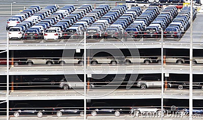 Parked Cars Stock Photo