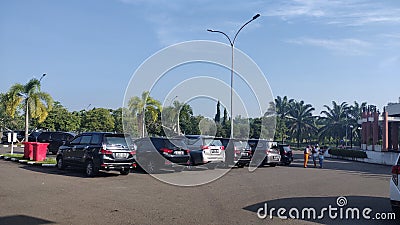 Parking car vehicles in airport Editorial Stock Photo