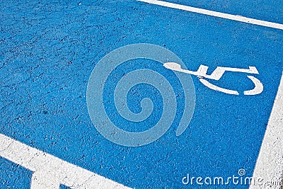 Parking for Disabled People Stock Photo