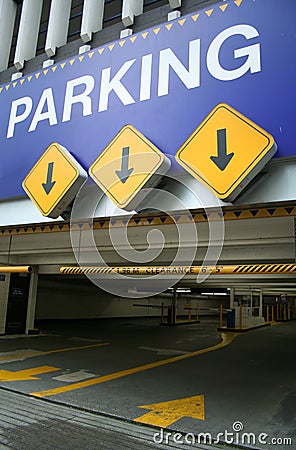 Parking entrance Stock Photo