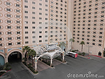 Parking Entrance to the Sahara Hotel Editorial Stock Photo