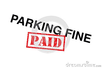 Parking Fine Paid Stock Photo