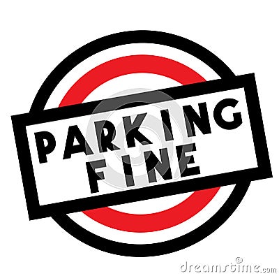 PARKING FINE stamp on white isolated Vector Illustration