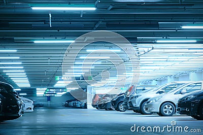 Parking garage in Taiwan, design architecture Stock Photo