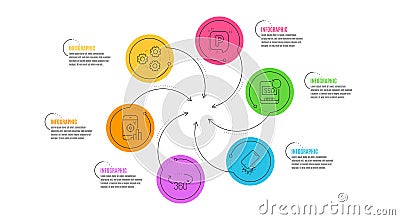 Parking, Gears and Recovery ssd icons set. Smartphone broken, Seo phone and 360 degrees signs. Vector Vector Illustration