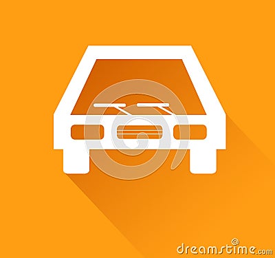 Parking graphic design on orange background with shadow, stock v Vector Illustration