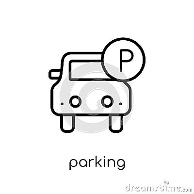 Parking icon from collection. Vector Illustration