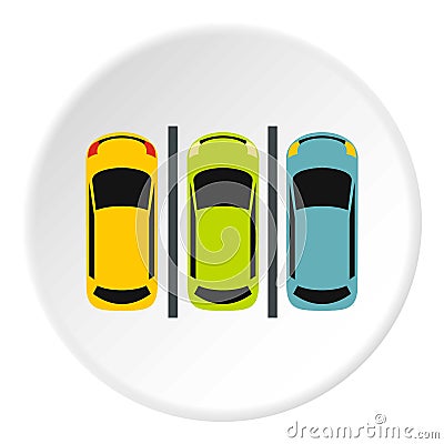 Parking icon, flat style Vector Illustration