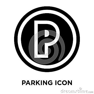 Parking icon vector isolated on white background, logo concept o Vector Illustration