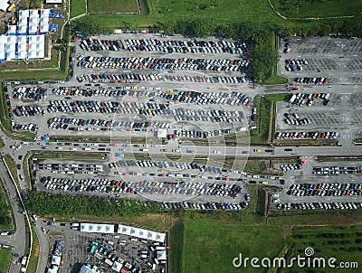 Parking Lot Aerial View Stock Photo - Image: 39023871