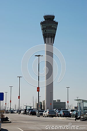 Parking lot in the airport Stock Photo