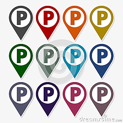 Parking lot sign Vector Illustration