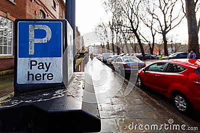 Parking Meter, Bristol, England, UK Stock Photo