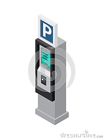 Parking Meter Icon Vector Illustration