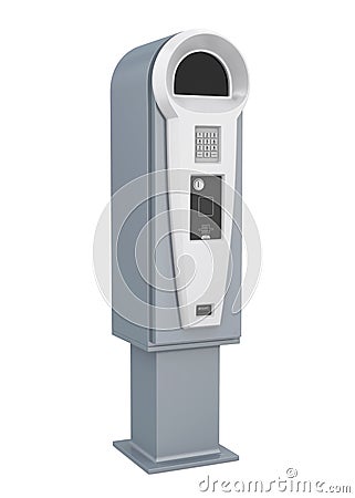 Parking Meter Isolated Stock Photo