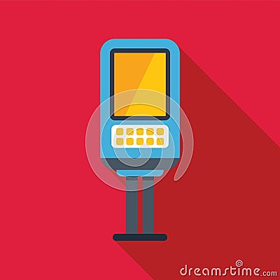 Parking meter machine accepting contactless payment using nfc technology Vector Illustration