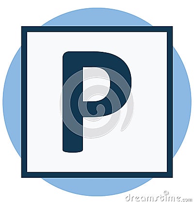 Parking, Park car Isolated Vector Icon that can easily Modify or edit Vector Illustration