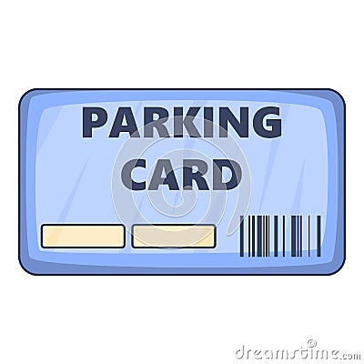 Parking payment card icon, cartoon style Cartoon Illustration