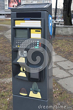 Parking payment machine Stock Photo