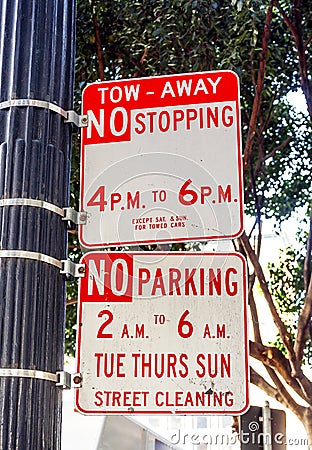 A parking sign Stock Photo