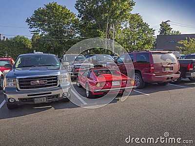Parking between SUVs Editorial Stock Photo