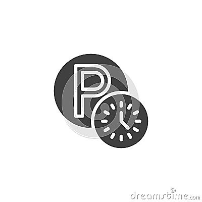 Parking time vector icon Vector Illustration