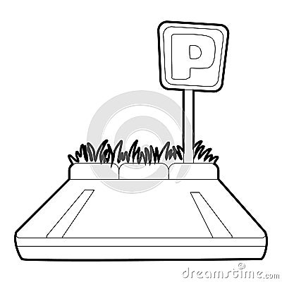 Parking zone icon, isometric 3d style Vector Illustration