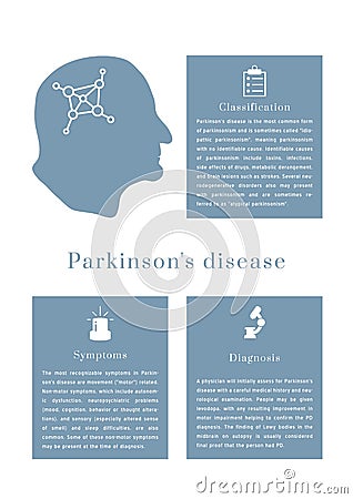 Parkinson`s disease old man vector set Vector Illustration