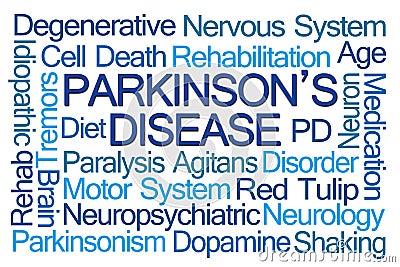Parkinson's Disease Word Cloud Stock Photo