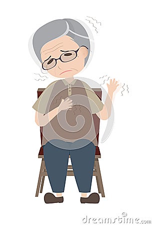 Parkinsons disease patient Vector Illustration