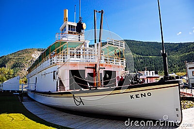 The S.S. Keno sternwheeler in Dawson City, Yukon. Editorial Stock Photo