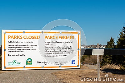Parks Closed Due To COVID-19 Editorial Stock Photo