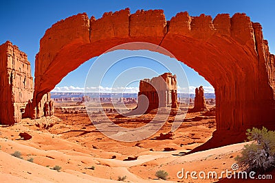 The parks of Utah have landscapes and desert scenes. Stock Photo