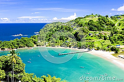 Parlatuvier Bay, Tobago Stock Photo