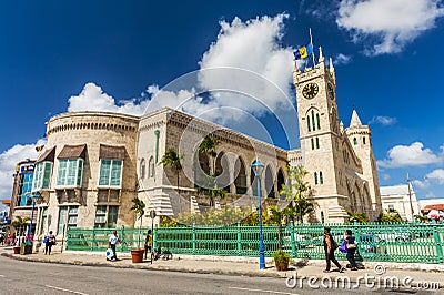 Parliament building in Bridgetown in Barbados Editorial Stock Photo